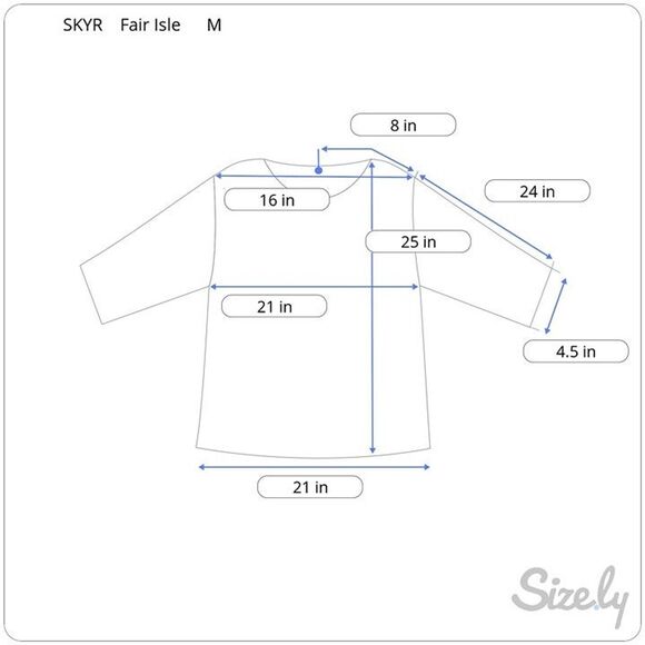 Vintage Skyr Nordic 100% wool cardigan sweater pewter frog clasps fair isle Sz M - Picture 10 of 10